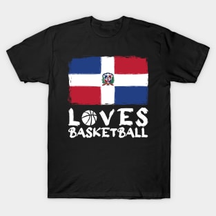 Dominican Republic Loves Basketball T-Shirt